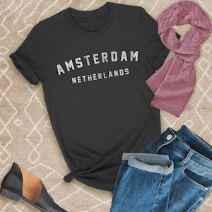 Vintage Varsity Amsterdam Netherlands Short-Sleeve T-Shirt