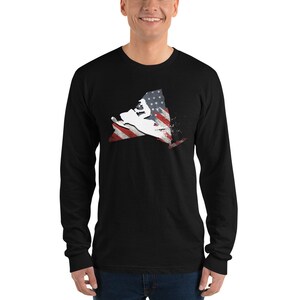 T-shirt à manches longues pour motoneige, drapeau des États-Unis, New York