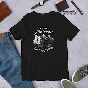 Vintage Tree Octopus of the Pacific Northwest Short-Sleeve Unisex T-Shirt