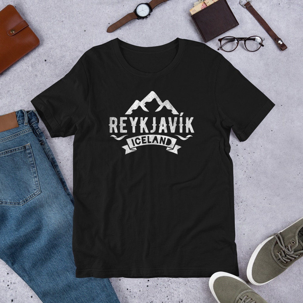 Vintage Reykjavik Iceland T-Shirt with Glaciers