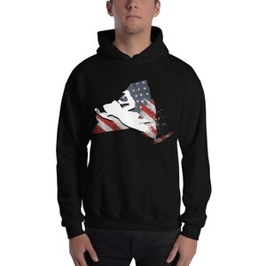 USA Flag New York Snowmobile Unisex Hoodie