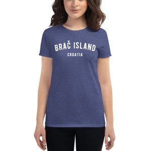 Vintage Varsity Brac Island Croatia Women&#39;s short sleeve t-shirt