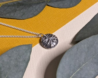 silver leaf necklace silver leaf print necklace nature inspired necklace leaf print pendant leaf jewellery unique one of a kind made once £25.00