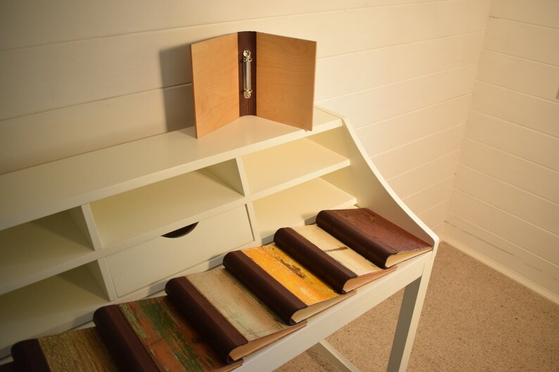 A 5 Rustic Wooden Binder in a mustard yellow Etsy