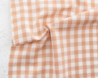 FABLEISM Camp Gingham in Merit Pink,  100% Woven Cotton, Sold by the 1/2m. Fableism in Canada.  CMP-08