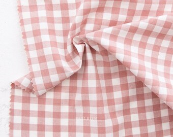 FABLEISM Camp Gingham in Rosa, 100% Woven Cotton, Sold by the 1/2m. Fableism in Canada. CMP-09