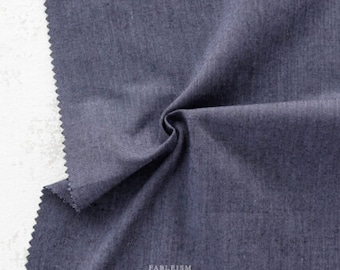 FABLEISM, Everyday Chambray NOCTURNE in Galaxy. Woven Cotton / Bamboo. Sold by the 1/2m. Fableism in Canada. ECWNOC-11