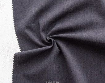 FABLEISM, Everyday Chambray NOCTURNE in Gravity. Woven Cotton / Bamboo. Sold by the 1/2m. Fableism in Canada. ECWNOC-20