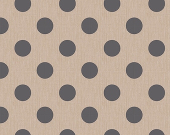 TILDA Chambray Dots in Charcoal. 100% Woven Cotton. Sold by the 1/2m. Tilda in Canada. 160050