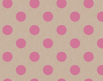 TILDA Chambray Dots in Pink. 100% Woven Cotton. Sold by the 1/2m. Tilda in Canada. 160054