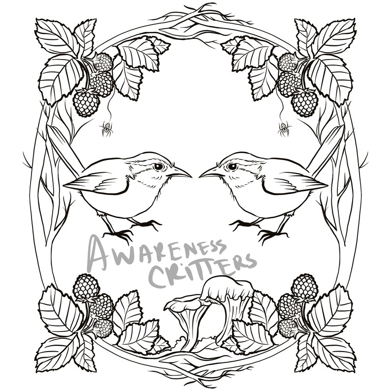 Nature Themed Coloring Pages Etsy Canada