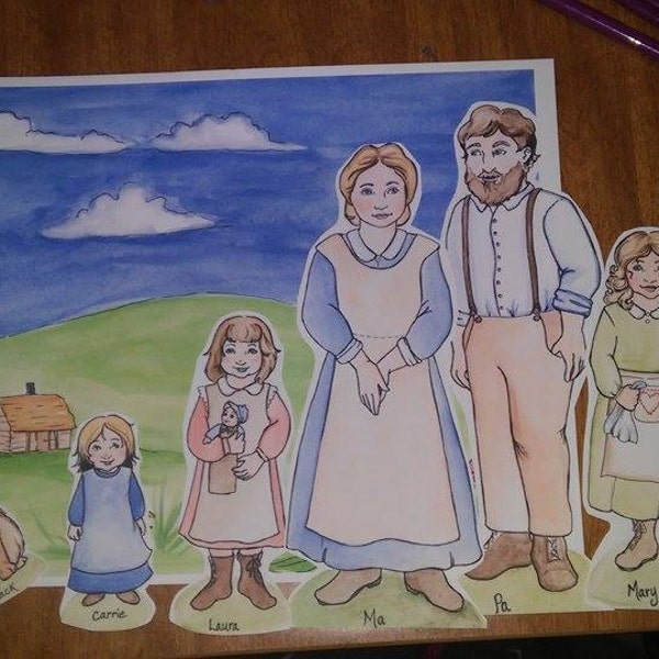 Little House on the Prairie paper dolls