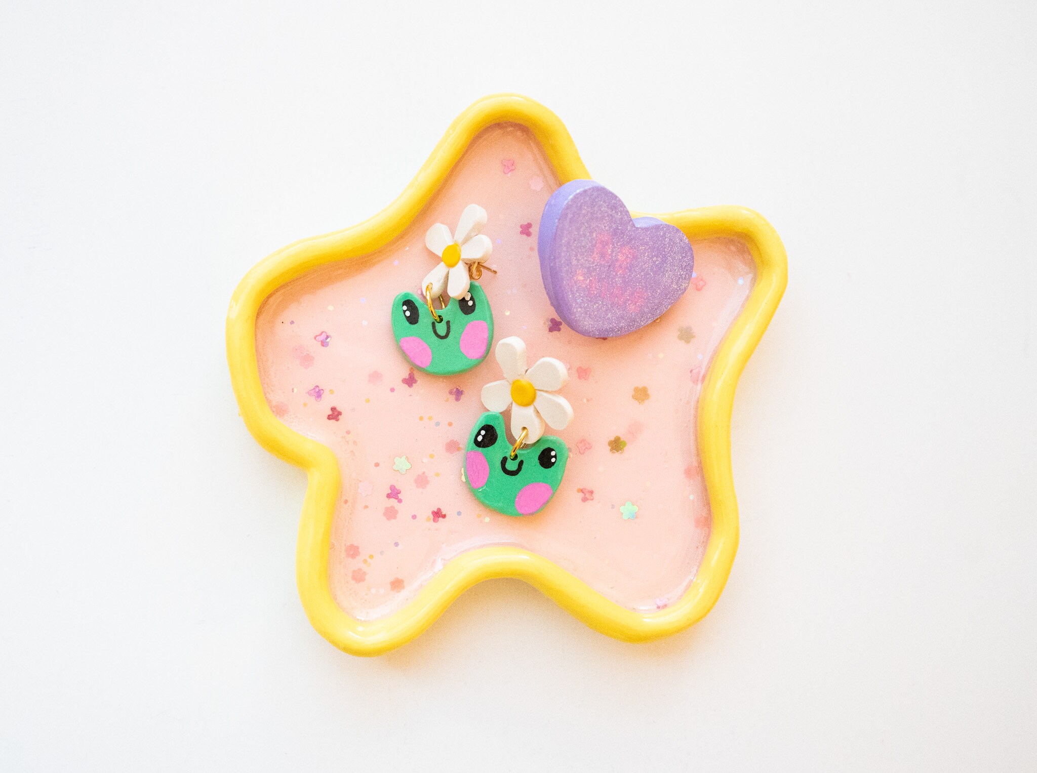 Cute Glitter Trinket Dish Trinket Dish Jewelry Dish Home Etsy