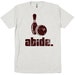 The Dude abides Big Lebowski Jeff Jeffrey Walter Sobchak mark it zero Cohen Brothers bowling ball alley shoes bowler tri blend tee t shirt 