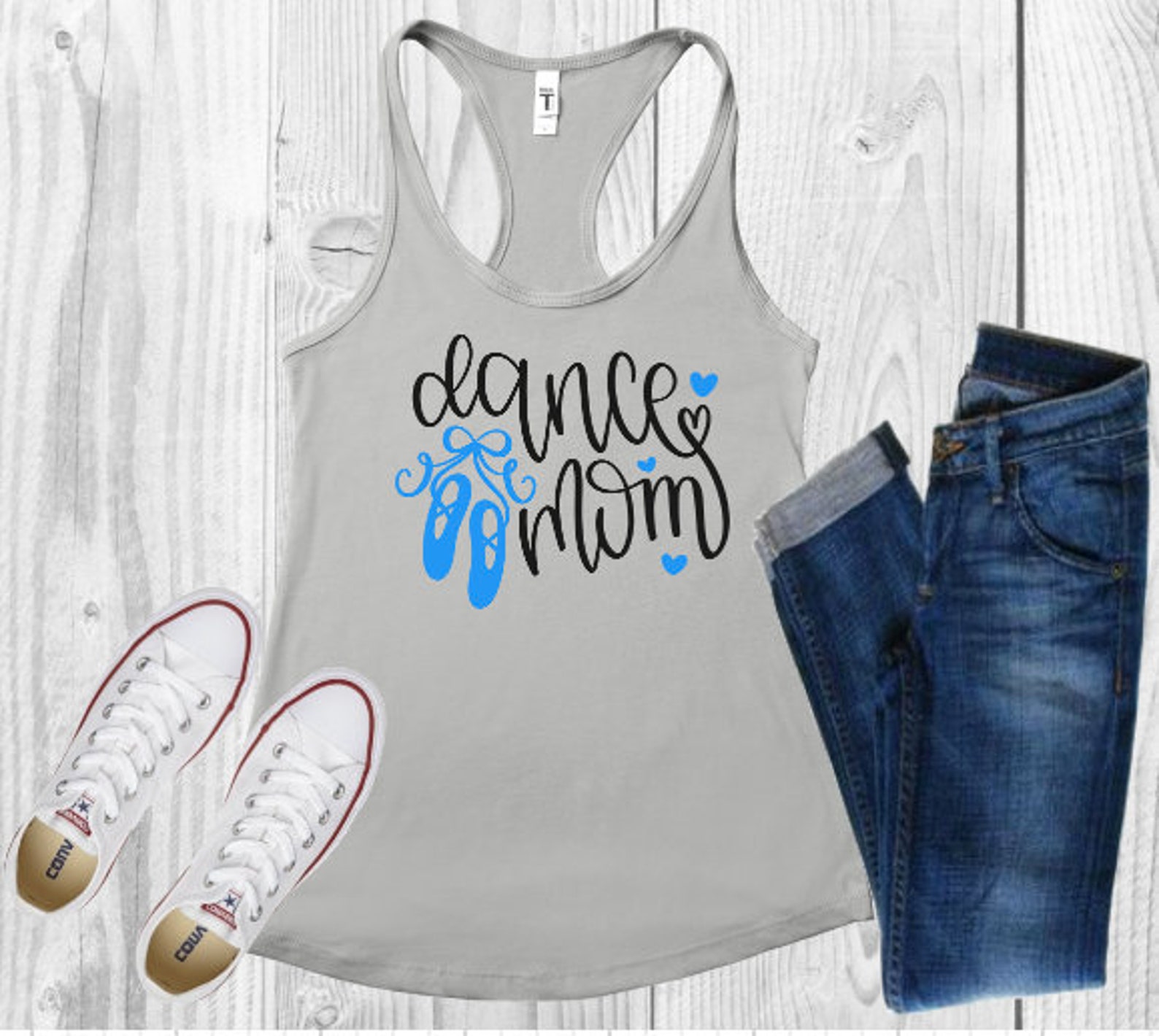 dance mom tank top , dance mom tank , ballet shoes tank top , dance shirt with hearts , proud mom shirt , mom shirt , mom of dan