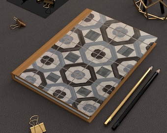 Geometric Hardcover Journal: Stylish Lined Notebook for Writing