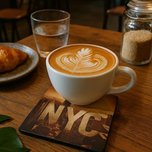 NYC Vintage Ceramic Coaster | NYC Home Decor, Coffee Table Accessory, Gift for New Yorkers, Housewarming, Travel Essential