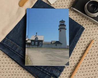 Diario de tapa dura Lighthouse: Cuaderno de escritura sobre la naturaleza costera