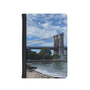 Capa para passaporte, Design da Ponte do Brooklyn, Carteira de viagem, Acessórios de viagem, Presente para quem deseja viajar, Presente para viajante, Organizador de férias, Passeios turísticos