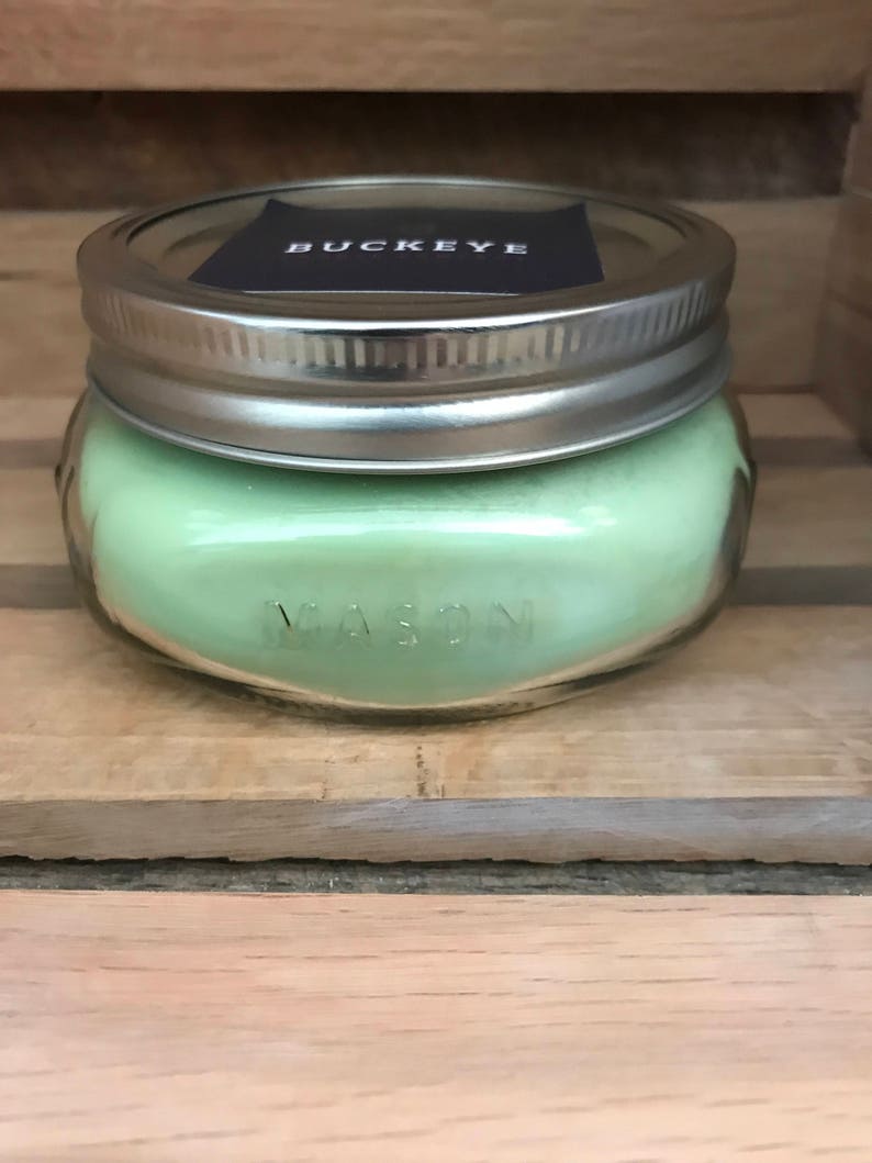 8 oz Fraser Fir Square Mason Jar Soy Candle Wood Wick