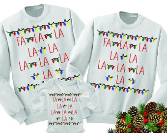 Falala Matching Family Sweatshirts. Christmas Sweatshirt. Ugly Christmas Sweater. Sweatshirt. Cristmas Carol Sweatshirt. Baby Bodysuit.