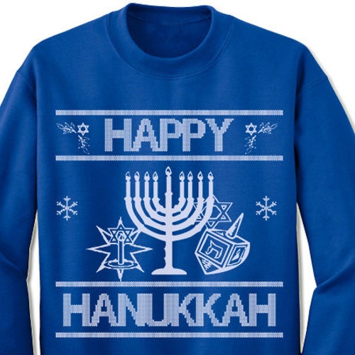 Happy Hanukkah Ugly Sweater. Chanukah Sweater. Menorah. Etsy