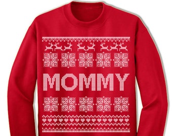 Mommy Ugly Christmas Sweatshirt. Mom To Be. Mother. Nordic. Expecting. Family Christmas. Sweater. Jumper. Ugly Christmas.