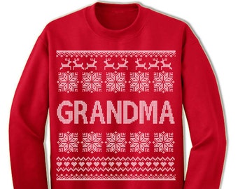 Grandma Ugly Christmas Sweatshirt. Family Christmas. Sweater. Jumper. Ugly Christmas. Grammie. Grandmother. Grammy.