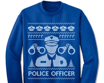 Police Officer Christmas Ugly Sweater. Police Department Christmas Sweater. Gift. Ugly Sweater. Tacky. Jumper. Ugly. Pullover.