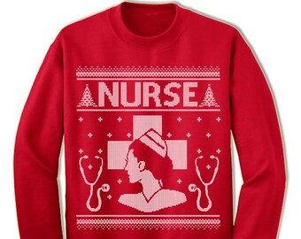 Nurse Christmas Ugly Sweater. Medical Christmas Sweater. Gift. Ugly Sweater. Tacky. Jumper. Ugly. Pullover.