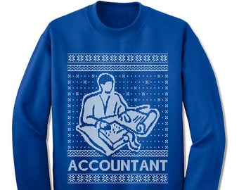 Accountant Ugly Christmas Sweater. Gift. Bookkeeper Ugly Sweater. Sweater. Jumper. Ugly. Pullover. Christmas.