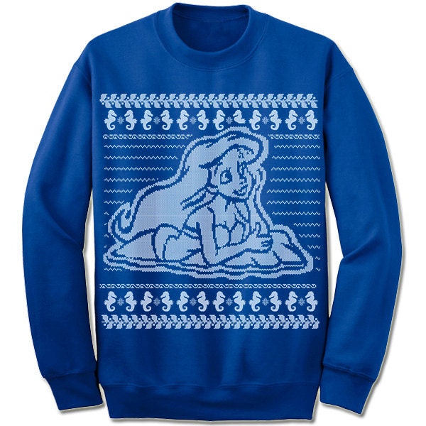 Mermaid Tree Ugly Christmas Sweater Mens Sweatshirt Mermaid Tree Ugly Christmas Sweater Mens Sweatshirt