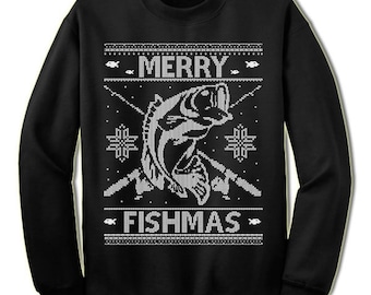 Felpa Merry Fishmas Pesca - Brutto Natale A Tema Pescatore - Uomo Donna