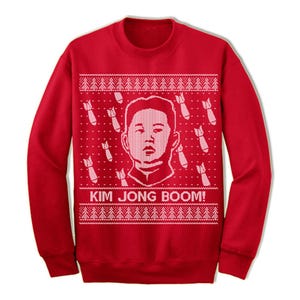 Kim Jong Boom Ugly Christmas Sweater. Ugly Sweater. Merry Christmas. Christmas Sweatshirt. Ugly Christmas Sweater. Party. image 1