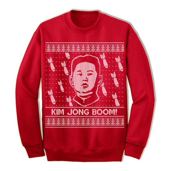 Kim Jong Boom Ugly Christmas Sweater. Ugly Sweater. Merry Christmas. Christmas Sweatshirt. Ugly Christmas Sweater. Party.