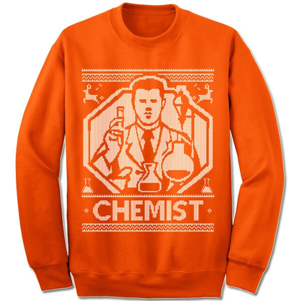 Chemist Ugly Christmas Sweater. Gift 