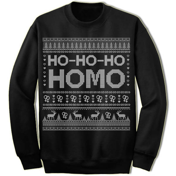 Ho ho homo sweater clearance