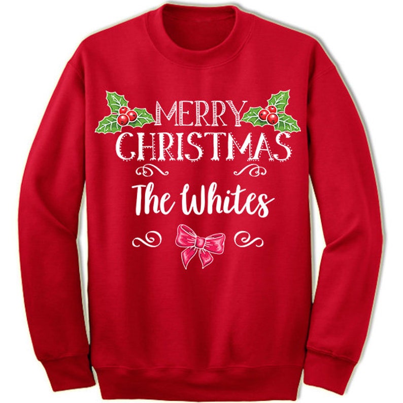 Merry Christmas Sweatshirts.custom. Personalized. Matching Etsy