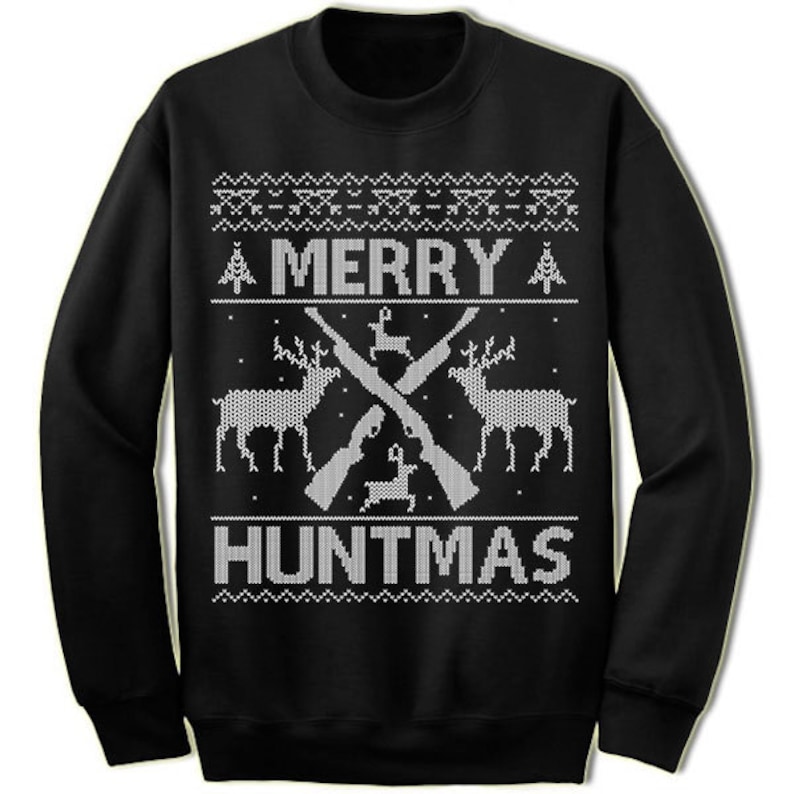 Merry Huntmas Ugly Christmas Sweater. Hunter. Gift. Hunting Etsy