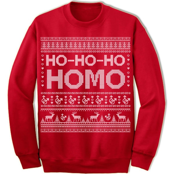 Hen Afwijzen grens Ho-ho-ho Ugly Sweater. Homo Merry Christmas. Gay Christmas - Etsy