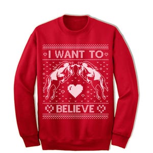 Unicorn Believe Christmas T-Shirt - I Want To Believe Unicorn Believe Christmas T-Shirt - I Want To Believe