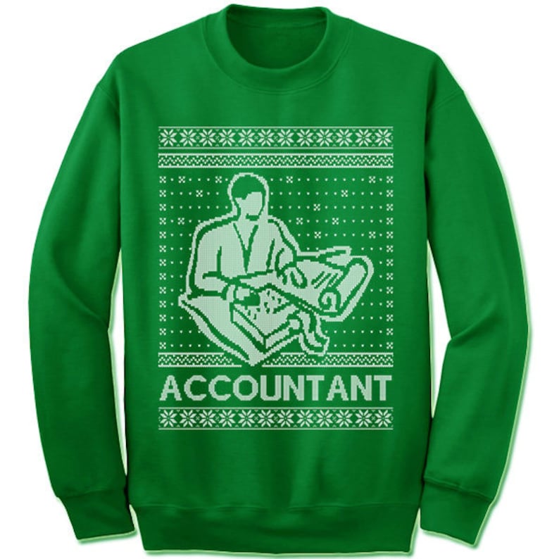 Accountant Ugly Christmas Sweater. Geschenk. Boekhouder lelijke trui. Trui. Trui. Lelijk. Pullover. Kerstmis. afbeelding 2