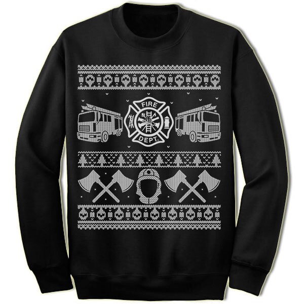 Fire department ugly christmas sweater clearance