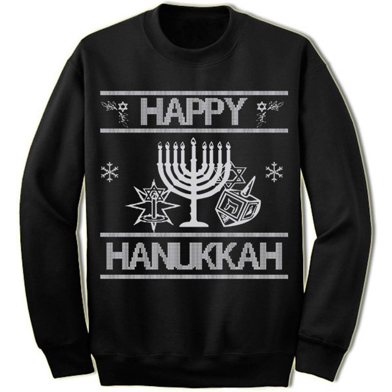 Happy Hanukkah Ugly Sweater. Chanukah Sweater. Menorah. - Etsy