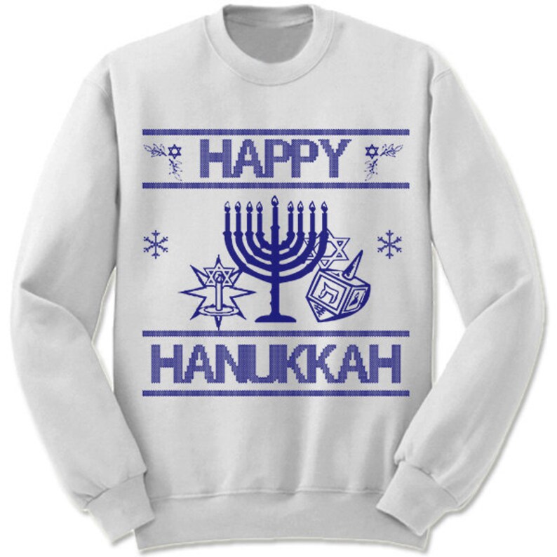 Happy Hanukkah Ugly Sweater. Chanukah Sweater. Menorah. Etsy