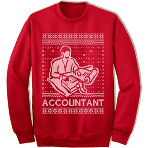 Accountant Ugly Christmas Sweater. Geschenk. Boekhouder lelijke trui. Trui. Trui. Lelijk. Pullover. Kerstmis. afbeelding 7