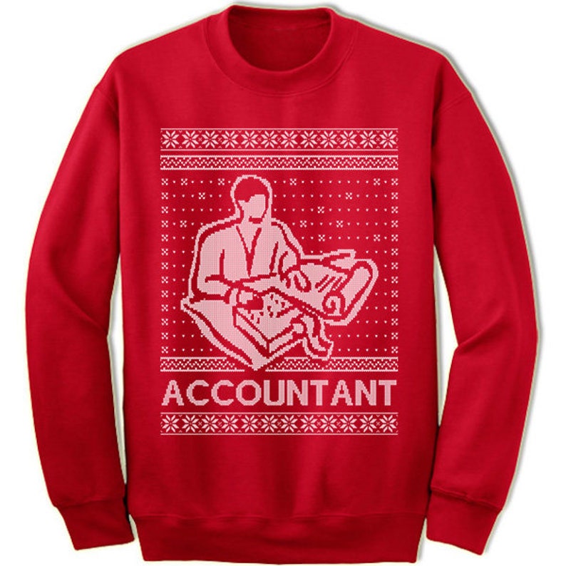 Accountant Ugly Christmas Sweater. Geschenk. Boekhouder lelijke trui. Trui. Trui. Lelijk. Pullover. Kerstmis. afbeelding 7