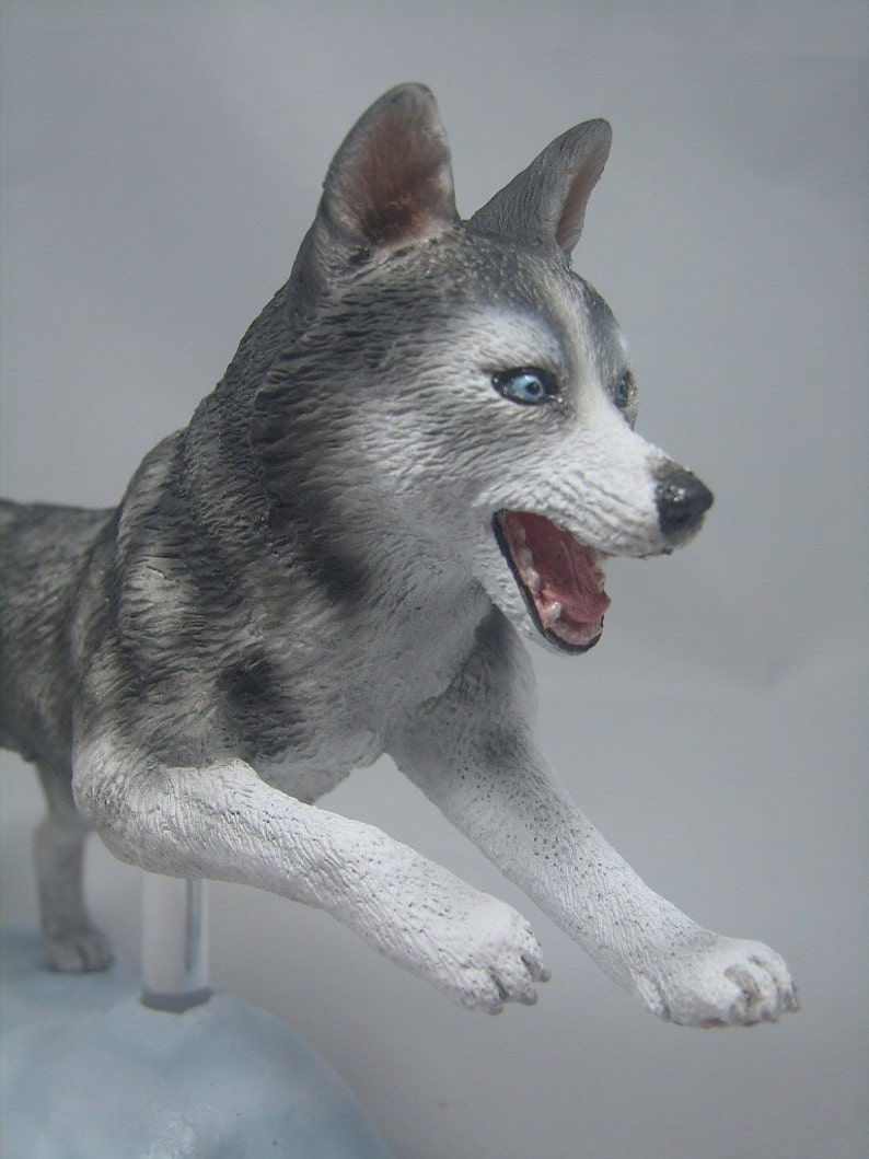 Siberian Husky Dog Figurine Etsy