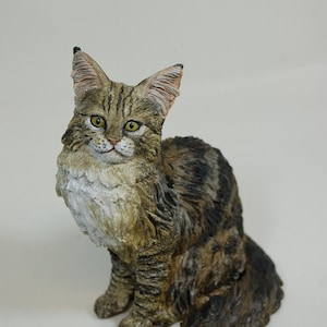 Mainecoon Cat Figurine(Sometimes I see the sky)