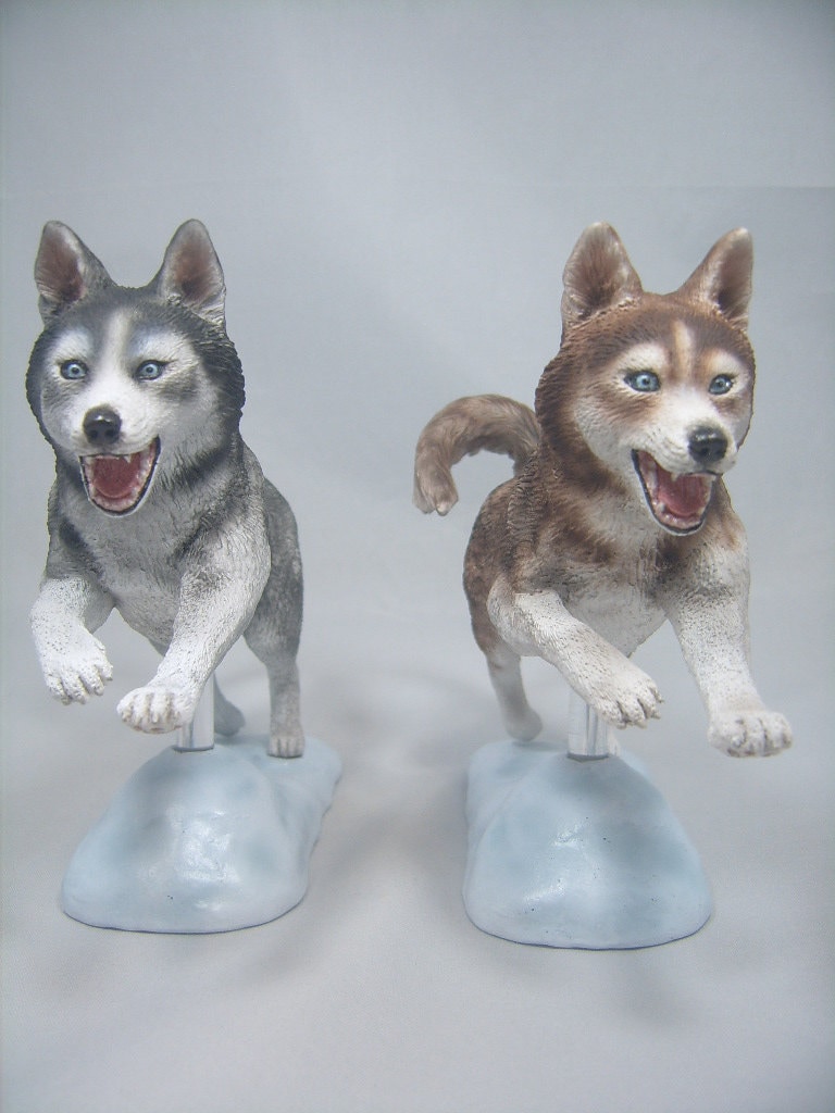 Siberian Husky Dog Figurine Etsy